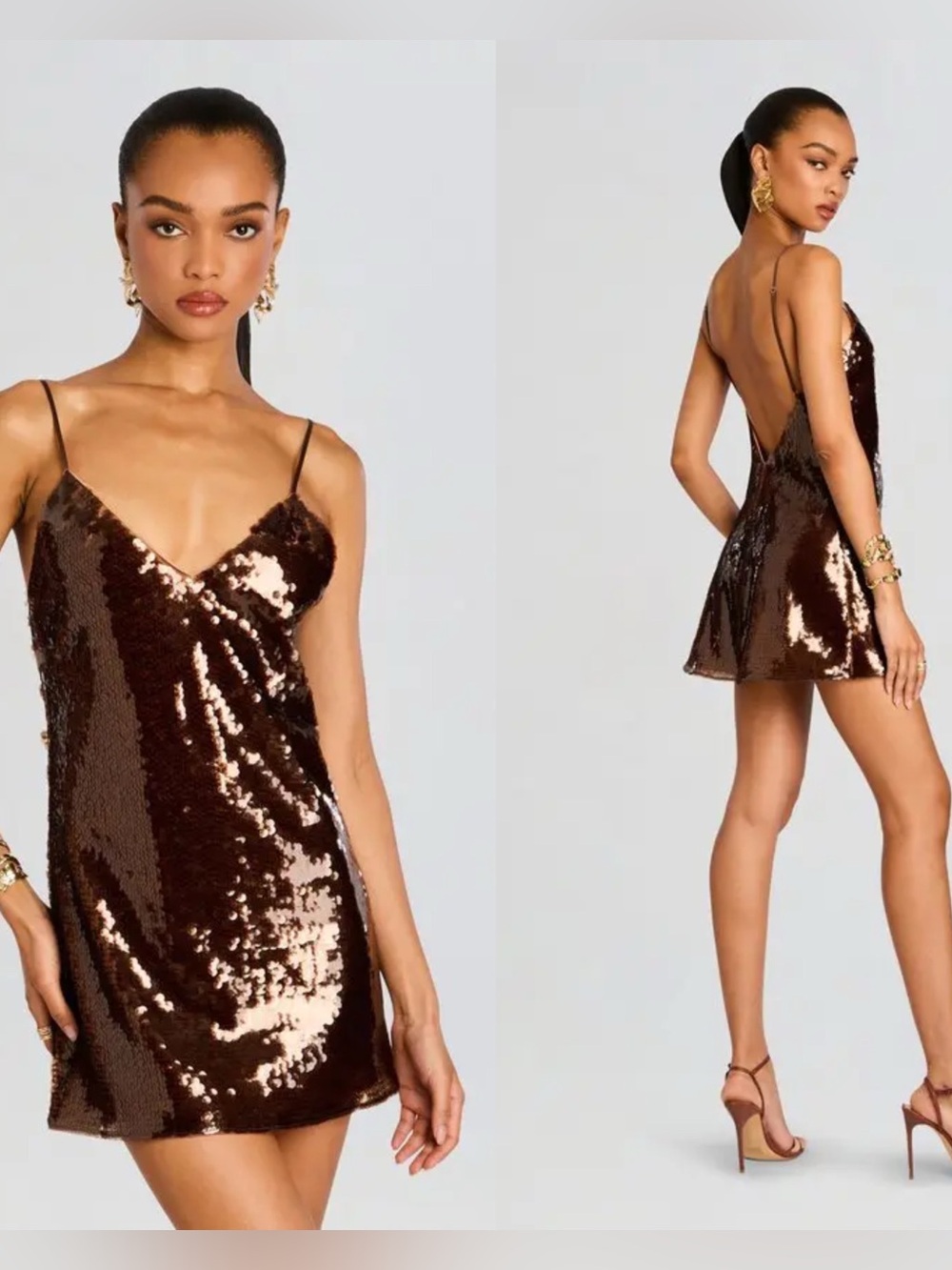 Retrofete Deserae Dress in Deep Brown XS